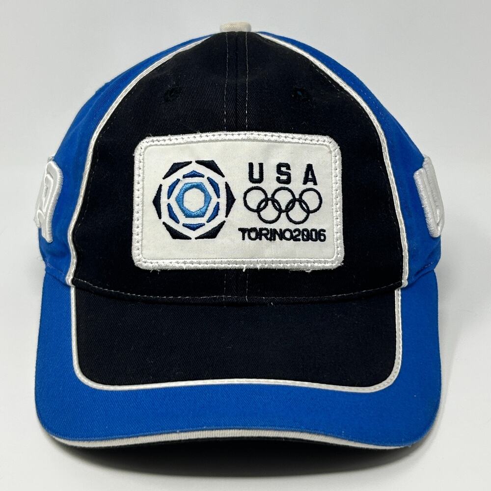 Vintage Y2Ks 2006 Torino Olympics Team USA Hat Baseball Cap Blue Snapback Roots